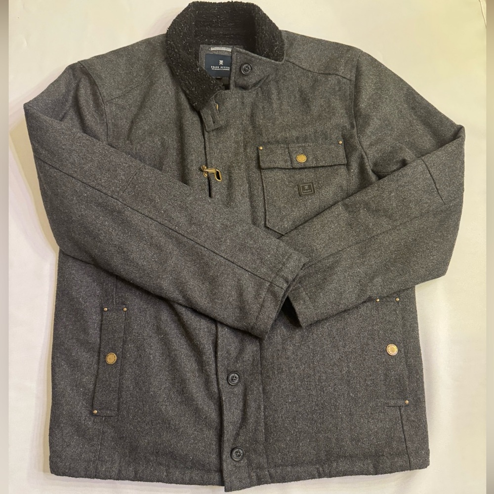 Roark Axeman Fleece Jacket Grey Size XL